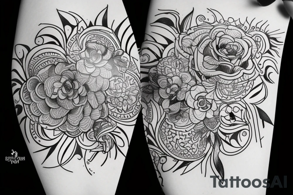 черный японский демон tattoo idea