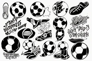 Soccer, modern technology, youth mistake tattoo idea