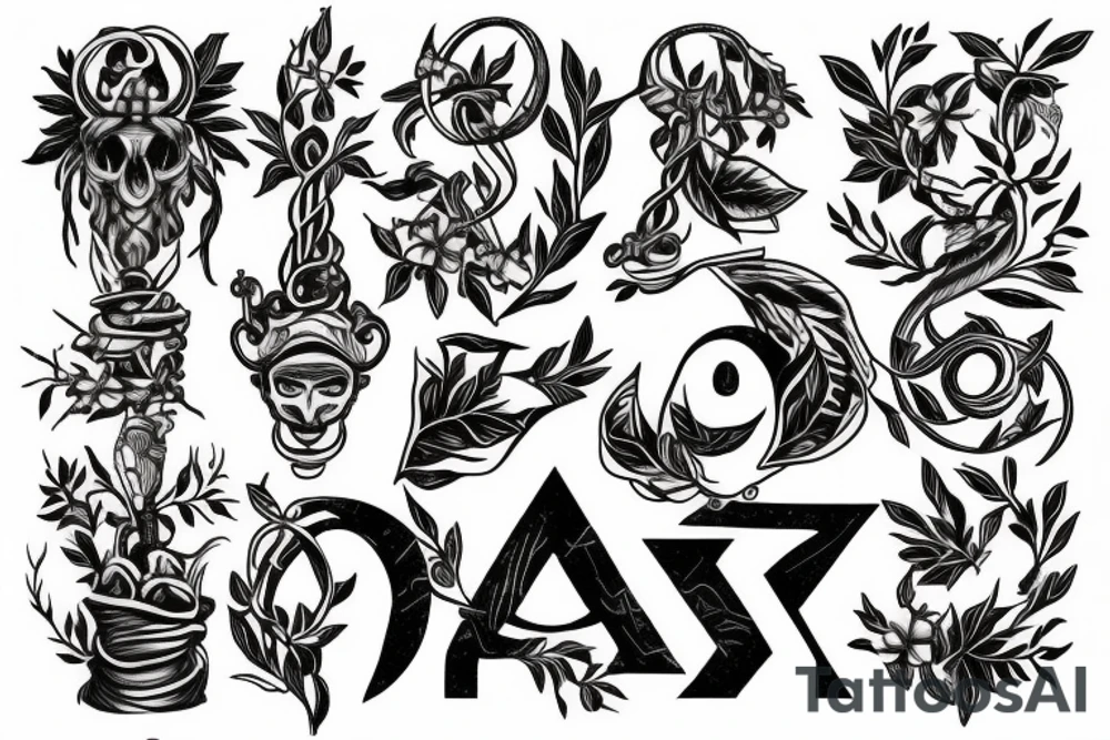 caduceus and ficus tattoo idea