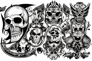 Viking skull tattoo idea