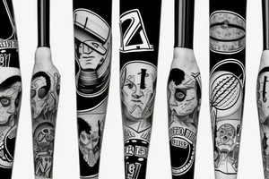 Bronx baseball bat tattoo idea