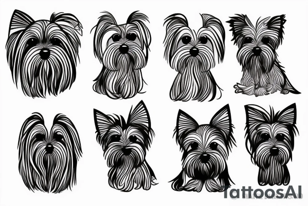 maltese dog female tattoo idea