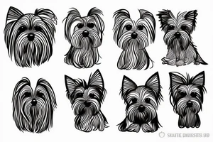maltese dog female tattoo idea