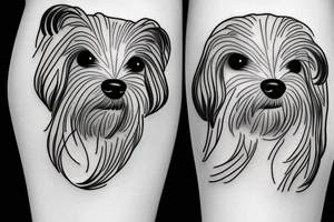 maltese dog female tattoo idea