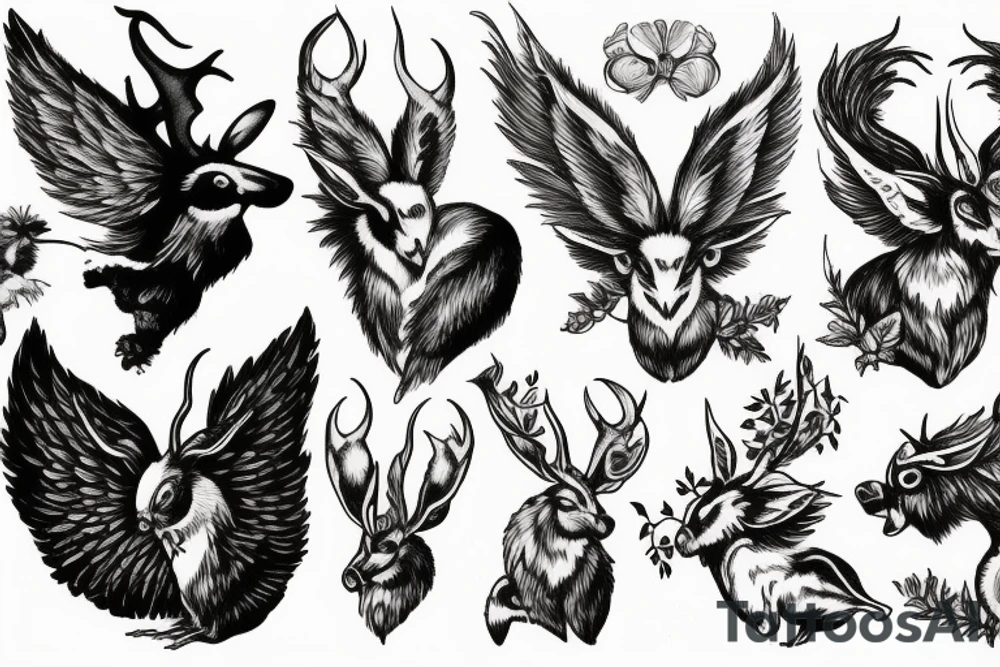 wolpertinger jump tattoo idea