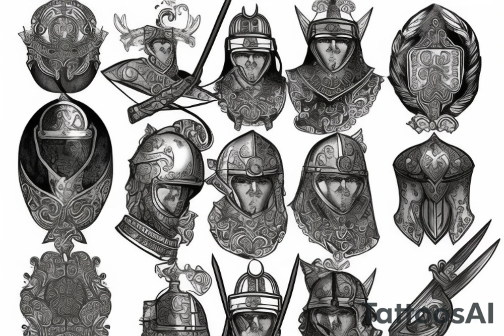 ancient Russian knight Andrey tattoo idea