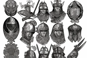 ancient Russian knight Andrey tattoo idea