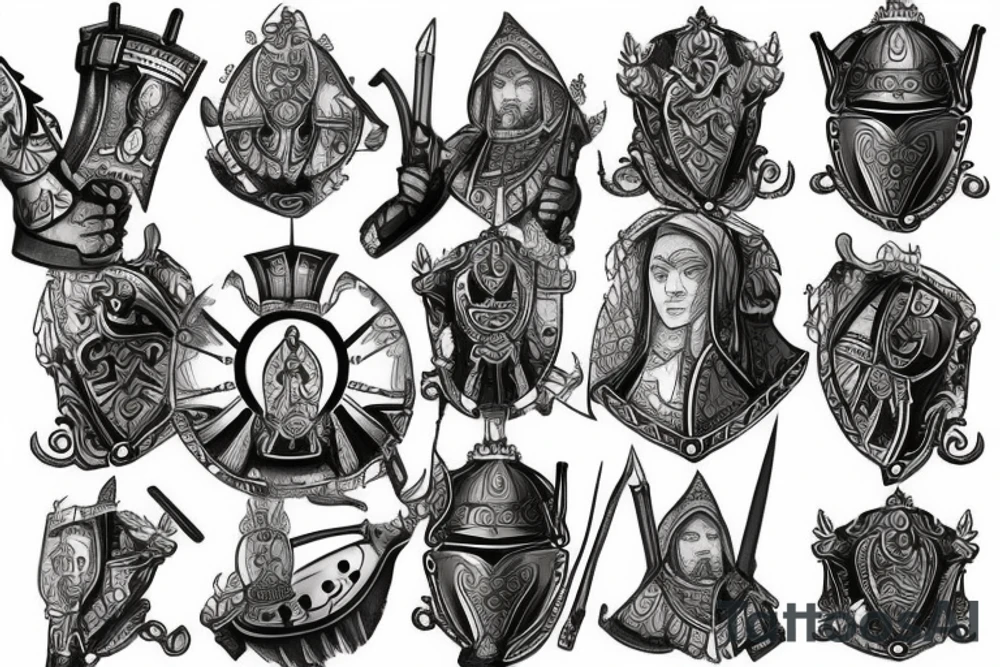 ancient Russian knight Andrey tattoo idea