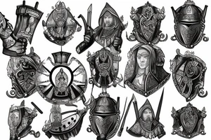 ancient Russian knight Andrey tattoo idea