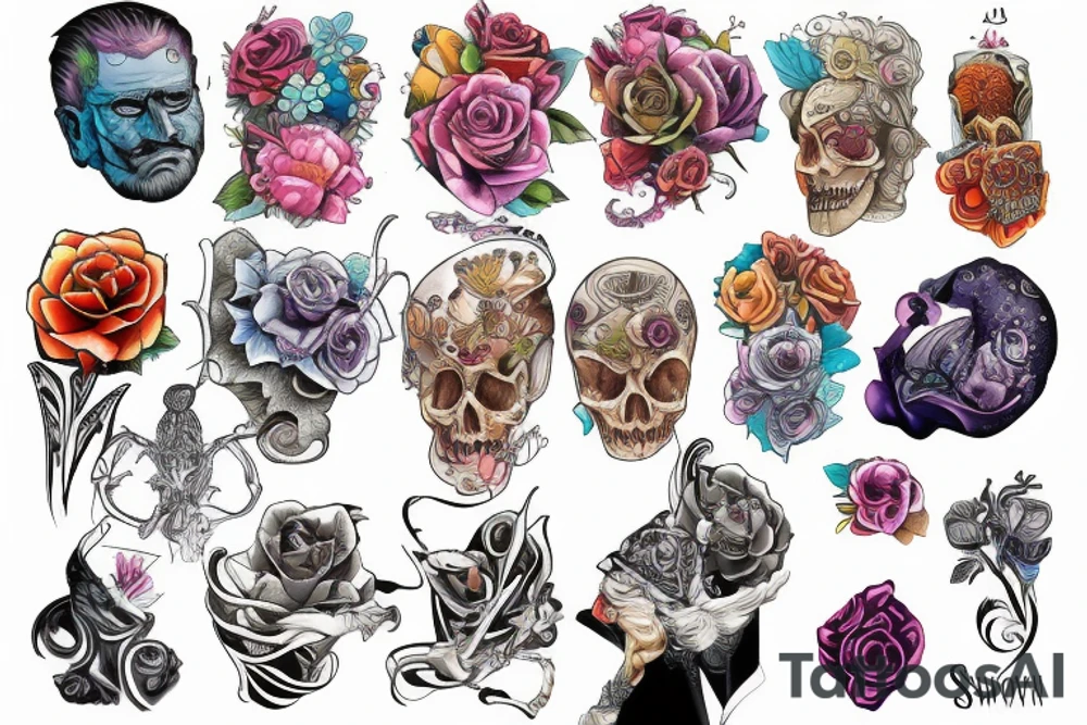 Swarrow color tattoo idea