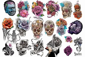 Swarrow color tattoo idea
