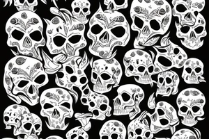 Pattern, skull tattoo idea