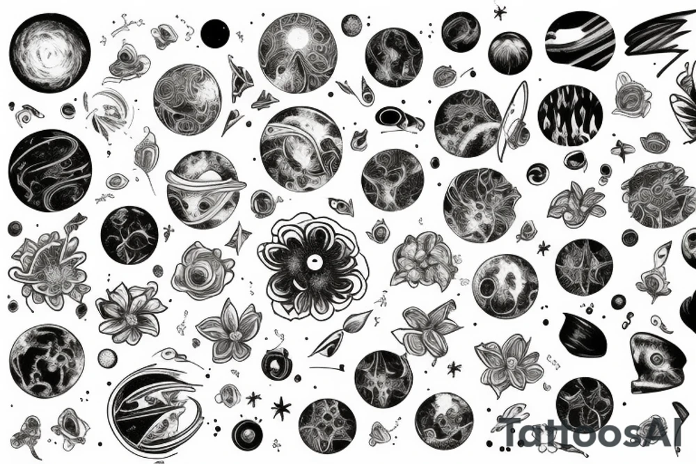 Cosmos, universe, energy tattoo idea