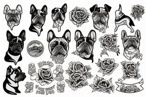 dog color tattoo idea