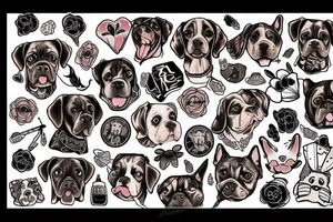 dog color tattoo idea
