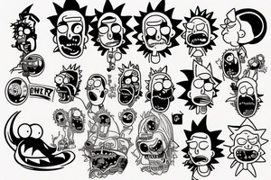 Rick and Morty tattoo idea