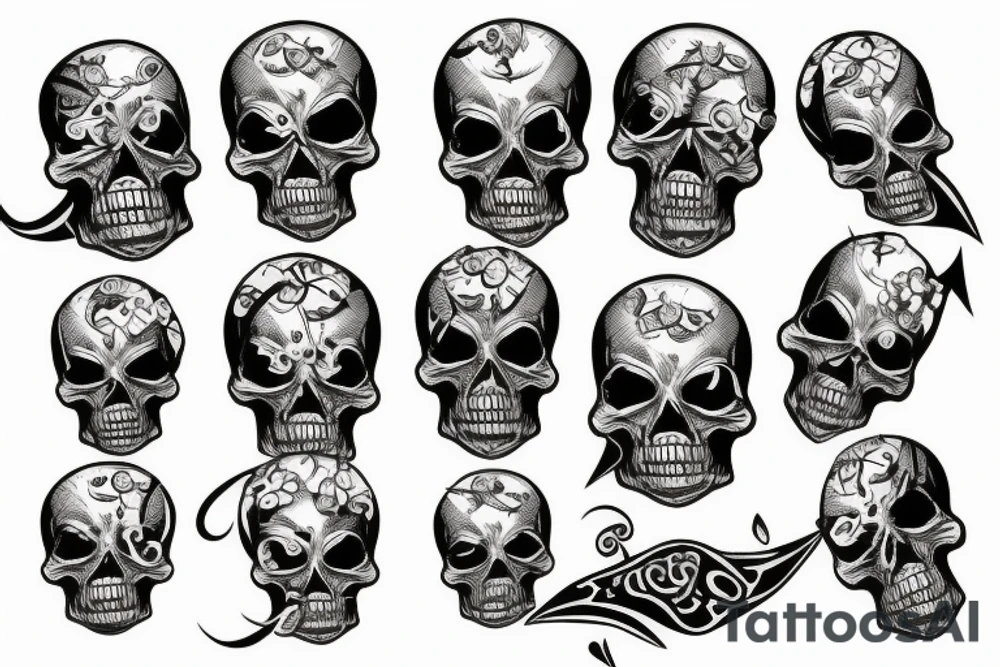 Bomb Skull tattoo idea