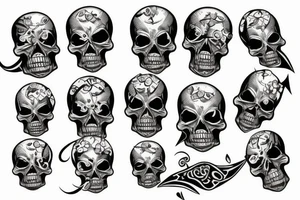 Bomb Skull tattoo idea