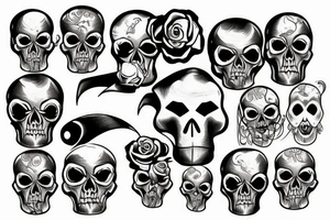 Bomb Skull tattoo idea