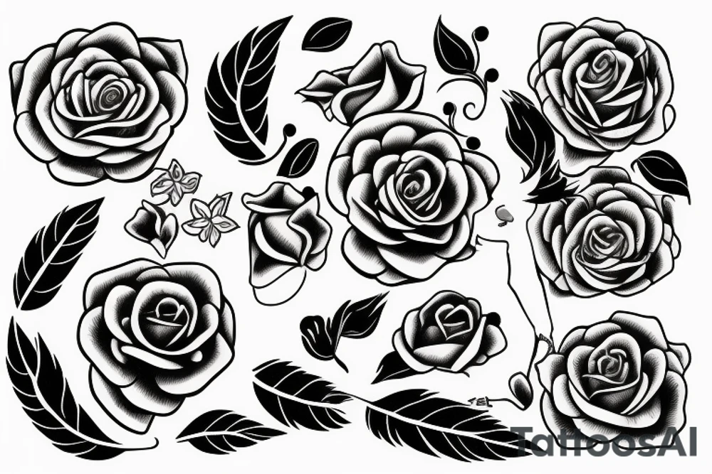 Woman rosing out of the water tattoo idea
