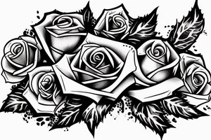 rose and dagger with evil mouse through tattoo idea