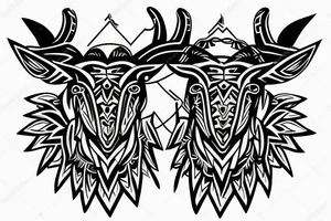 Taurus on the neck tattoo idea