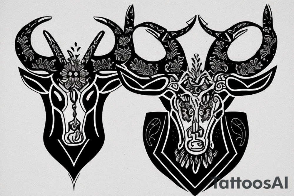 Taurus on the neck tattoo idea