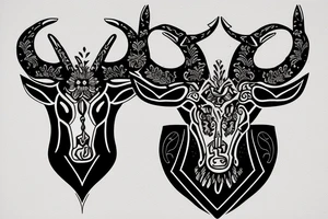 Taurus on the neck tattoo idea