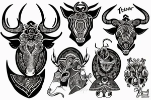 Taurus on the neck tattoo idea