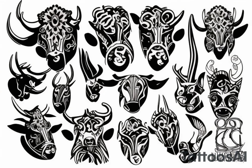 Taurus on the neck tattoo idea