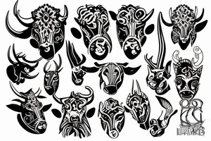 Taurus on the neck tattoo idea