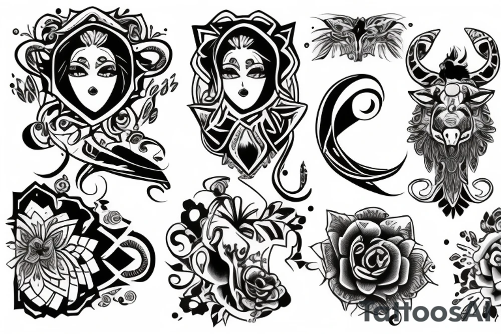 Taurus on the neck tattoo idea