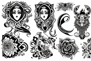Taurus on the neck tattoo idea