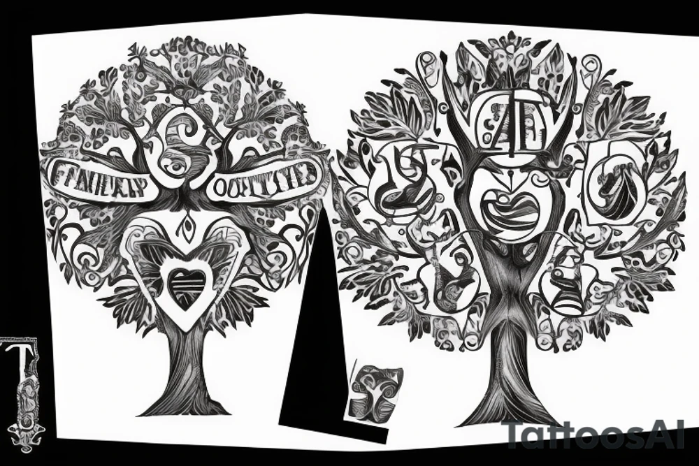 family tree tattoo idea