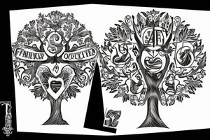 family tree tattoo idea