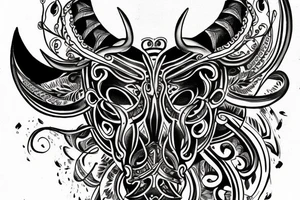 Taurus on the neck tattoo idea