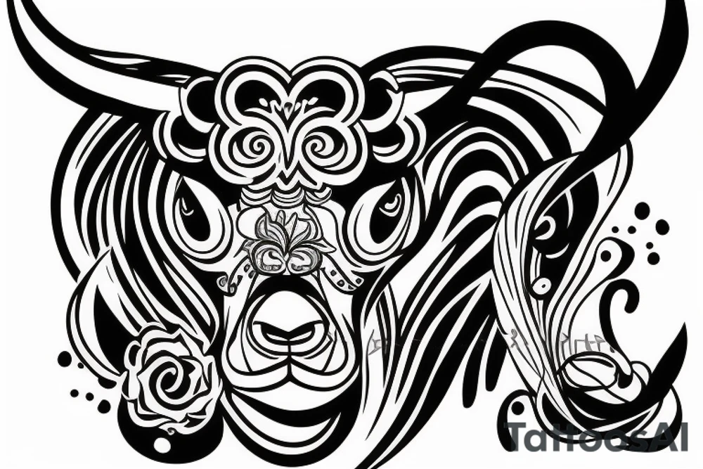 Taurus on the neck tattoo idea