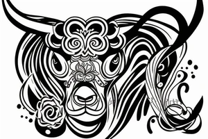 Taurus on the neck tattoo idea