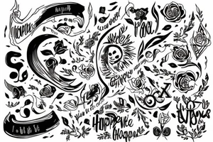 a tattoo which symbolises getting over darkness, depression, heartbreak and finally being happy and looking forward to living. tattoo idea