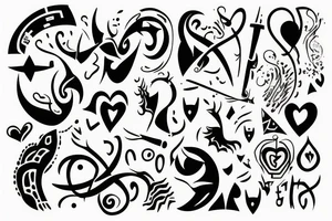 symbolises getting over darkness, depression, heartbreak and finally being happy tattoo idea