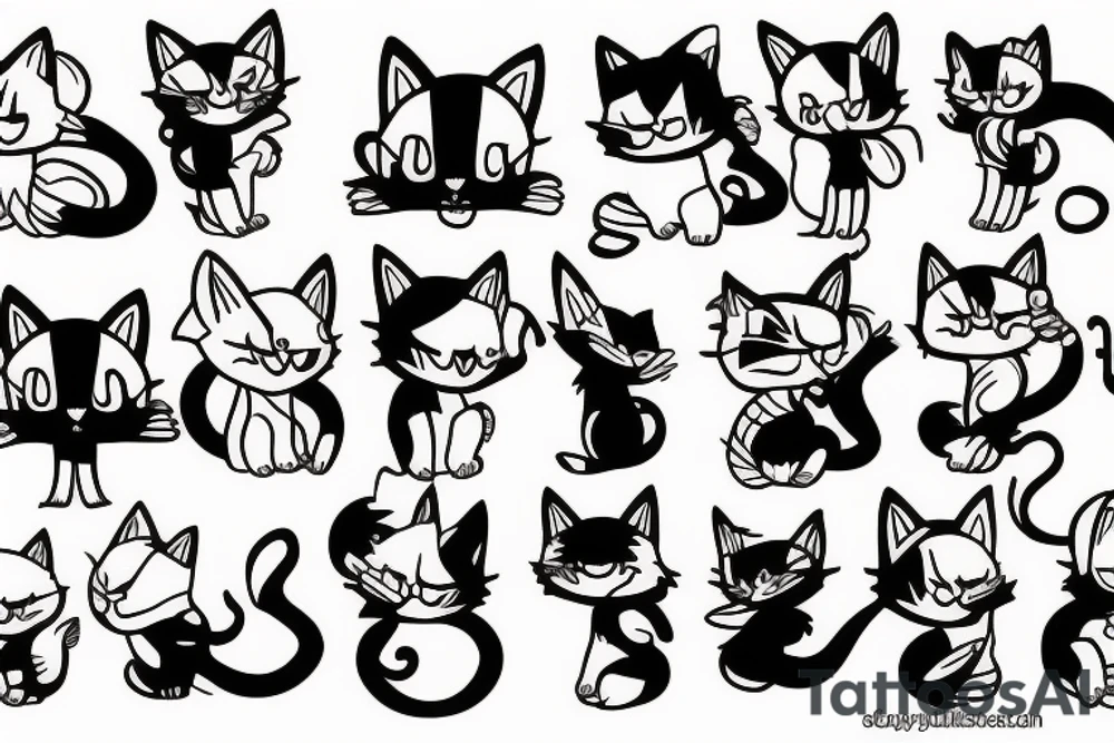 Battle kitten tattoo idea