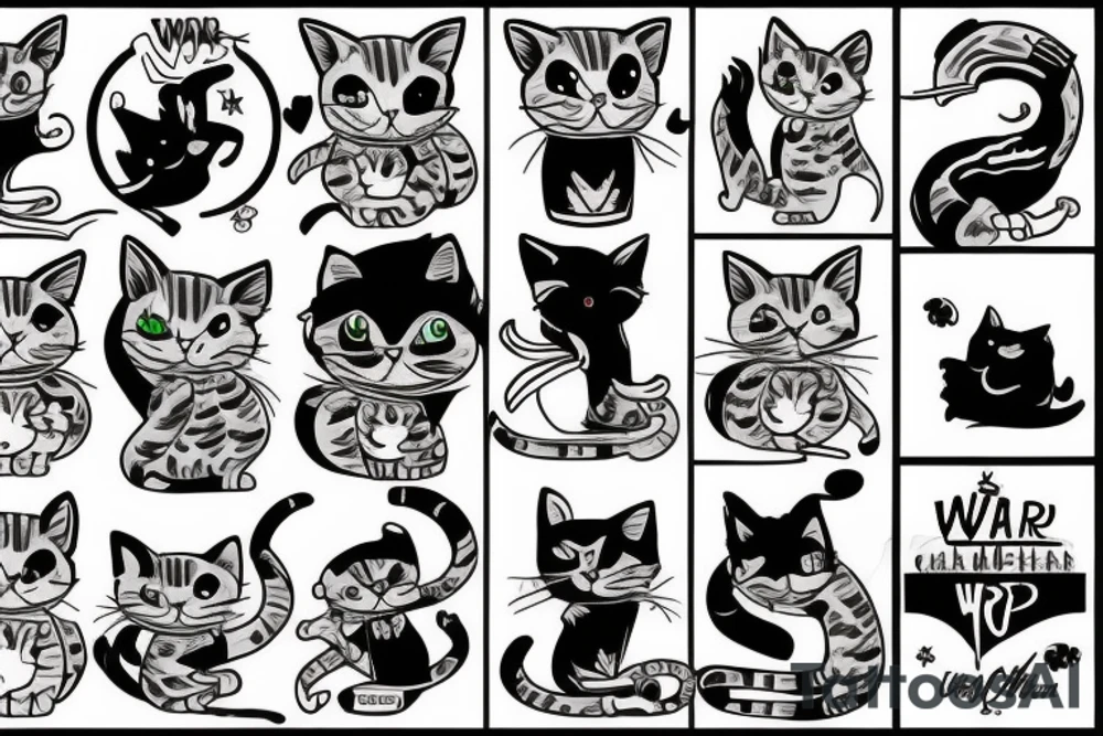 War cat tattoo idea