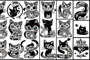 War cat tattoo idea