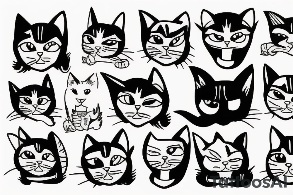 War cat tattoo idea