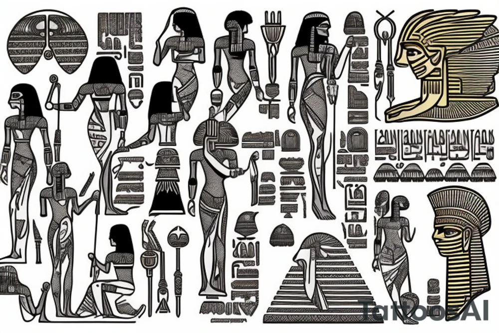 Text bobbybeats in Egyptian style tattoo idea