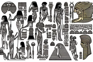 Text bobbybeats in Egyptian style tattoo idea