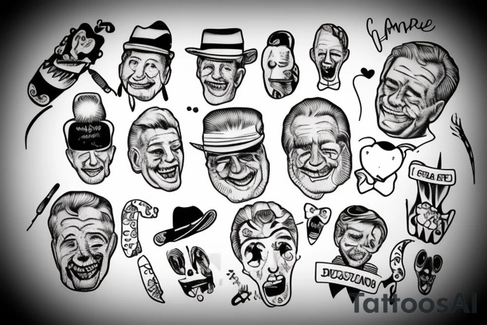 To remember my dead grandpa, he always made me smile and laugh tattoo idea
