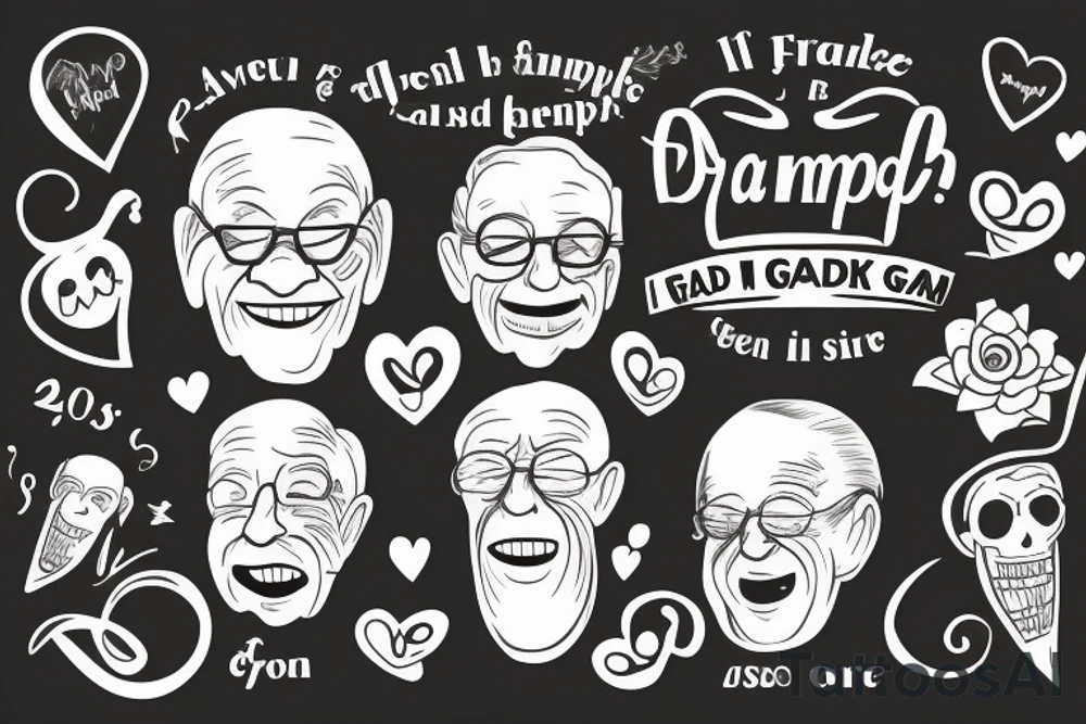 To remember my dead grandpa, he always made me smile and laugh tattoo idea
