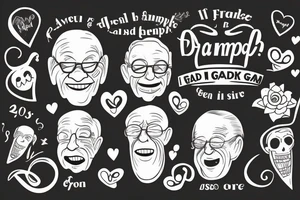 To remember my dead grandpa, he always made me smile and laugh tattoo idea