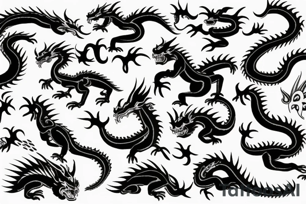 asia dragon tattoo idea